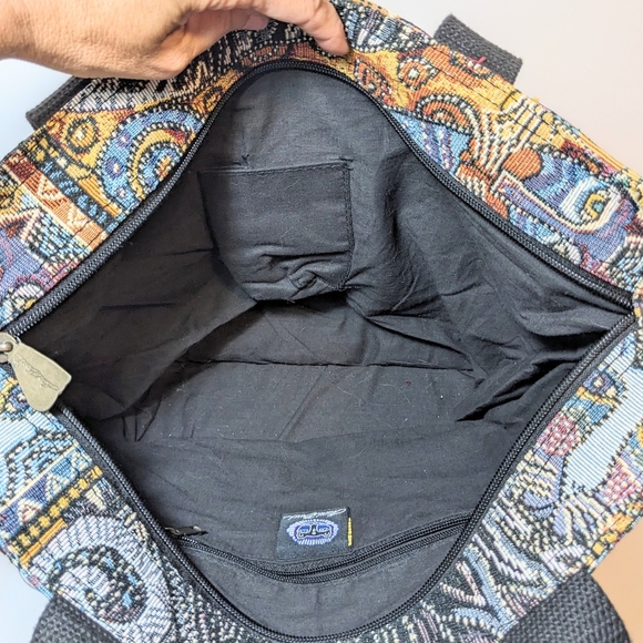 Laurel Birch Hobo Cat Tapestry Shoulder Strap Purse - Picture 9 of 14